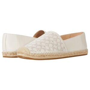 Coach Carley Espadrilles Cream 6.5 Shoes Loafer Slip Ons Signature